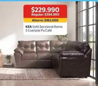 Sofa sec nacional roma 5 cuerpos pu cafe