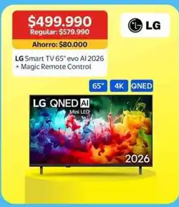 Lider Lg - smart tv 65 evo al 2026 + magic remote control oferta