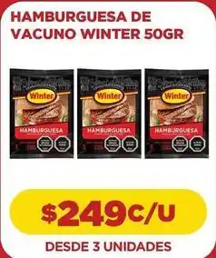 Comercial Castro Winter - hamburguesa de vacuno 50gr oferta