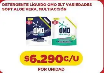 Omo - detergente líquido variedades soft aloe vera, multiacción
