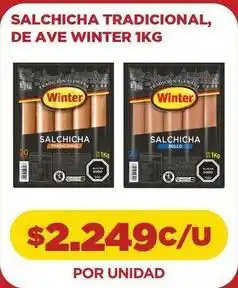 Comercial Castro Winter - salchicha tradicional, de ave oferta