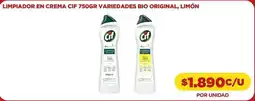 Comercial Castro Cif - limpiador en crema 750gr variedades bio original, limón oferta