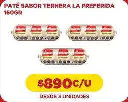Comercial Castro La preferida - pate sabor ternera oferta