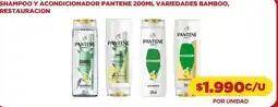 Comercial Castro Pantene - shampoo y acondicionador 200ml oferta