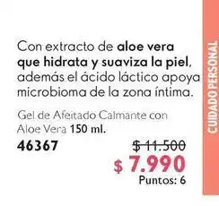 Oriflame Personal - gel de afeitado calmante con aloe vera oferta