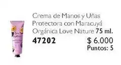 Oriflame Crema de manos y unas protectora con maracuya orgánica love nature oferta