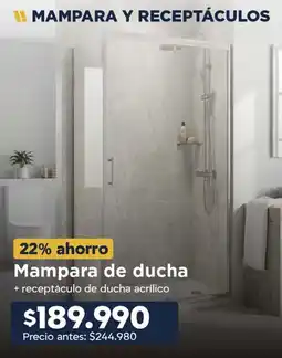 Construmart Mampara y receptáculos oferta