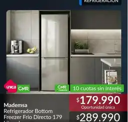 Constructor Sodimac Falabella - mademsa refrigerador bottom freezer frio directo 179 oferta