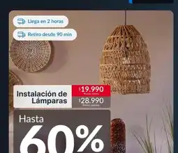 Constructor Sodimac Instalación de lamparas oferta