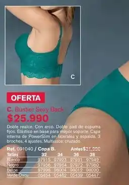 Leonisa Bustier sexy back oferta