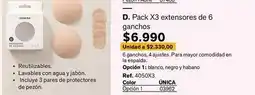 Leonisa Pack x3 extensores de 6 ganchos oferta