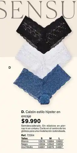 Leonisa Calzon estilo hipster en encaje oferta