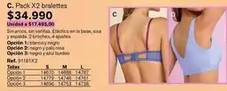 Leonisa Arcos - pack x2 bralettes oferta