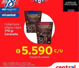 Central Mayorista Cobertura alfajor/dark oferta
