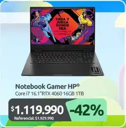 PC Factory Notebook gamer oferta