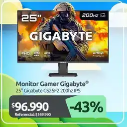 PC Factory Amd - monitor gamer g25f2 oferta