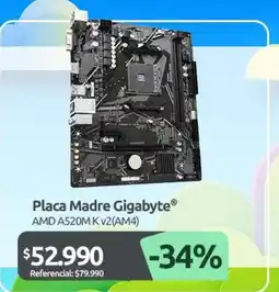 PC Factory Amd - placa madre gigabyte oferta