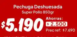 Unimarc Pechuga deshuesada oferta