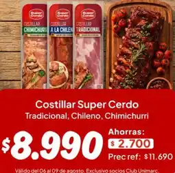Unimarc Club - costillar super cerdo oferta