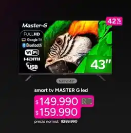 Ripley Master-g - smart tv g led oferta