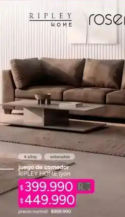 Ripley Juego de comedor ropelena oferta
