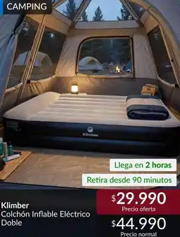 Constructor Sodimac Klimber - colchon inflable eléctrico doble oferta