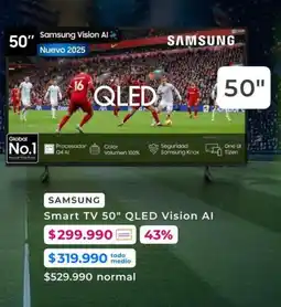Paris Samsung - smart tv 50 qled vision al oferta