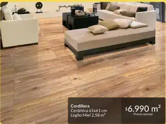 Cordillera - ceramica 614x61 cm legno miel