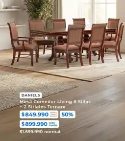 Paris Mesa comedor living 6 sillas + 2 sillas ternera oferta