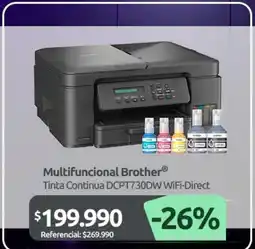 PC Factory Brother - multifuncional tinta continua dcpt730dw wifi direct oferta