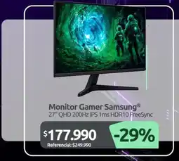 PC Factory Samsung - monitor gamer ips hdr10 freesync oferta