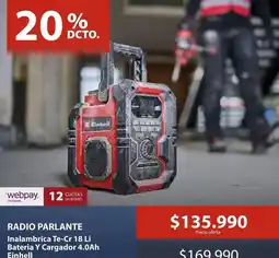Mimbral Einhell - radio parlante oferta