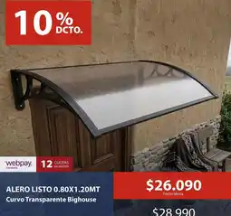 Mimbral Alero listo 0.80x1.20mt oferta