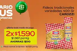 Tottus Carozzi - fideos tradicionales oferta
