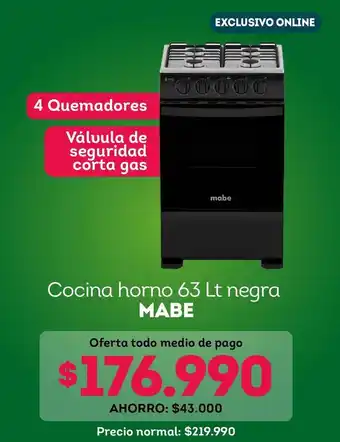 Mabe - cocina horno