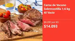 Super Bodega a Cuenta Al vacío carne de vacuno sobrecostilla oferta