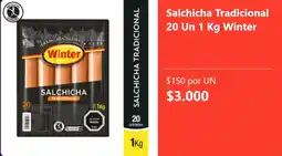 Super Bodega a Cuenta Winter salchicha tradicional oferta