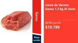 Super Bodega a Cuenta Al vacío carne de vacuno ganso oferta