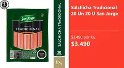 Super Bodega a Cuenta San jorge salchicha tradicional oferta