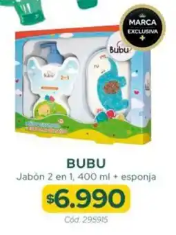 Cruz Verde Bubu jabón 2 en 1 + esponja oferta