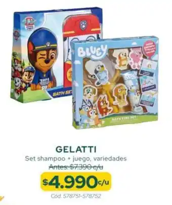 Gelatti set shampoo + juego, variedade