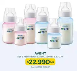 Cruz Verde Avent set 3 mamaderas oferta