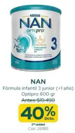 Cruz Verde Nan formula infantil 3 junior (+1 año) optipro oferta
