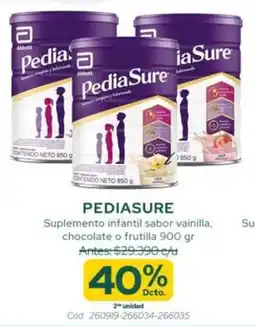 Cruz Verde Pediasure suplemento infantil sabor vainilla, chocolate o frutilla oferta