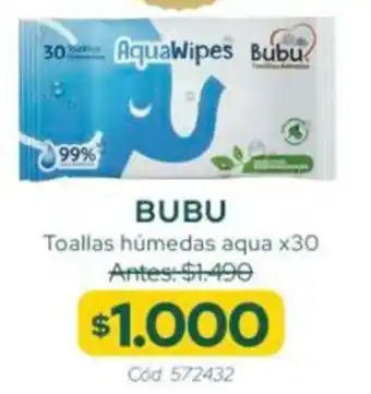 Bubu toallas húmedas aqua