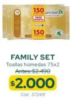 Cruz Verde Family set toallas húmedas oferta