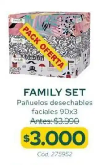 Family set pañuelos desechables faciales