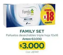 Cruz Verde Family set pañuelos desechables triple hoja oferta