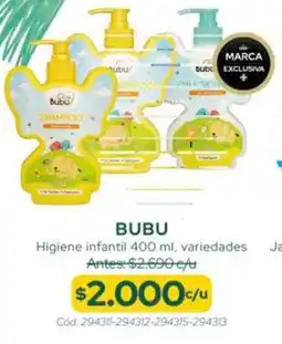 Cruz Verde Bubu higiene infantil variedades oferta
