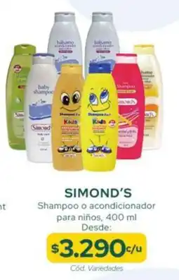 Cruz Verde Simond's shampoo o acondicionador para niños oferta